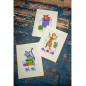 Greeting card kit Playful cats set of 3 Greeting card kit Playful cats set of 3