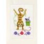 Kit carte de voeux Chats ludiques lot de 3 Kit carte de voeux Chats ludiques lot de 3