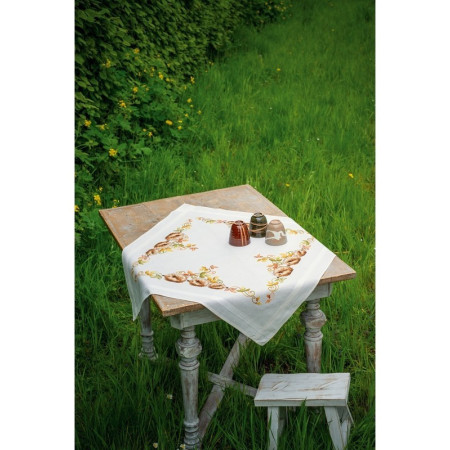 Vervaco Kit nappe Hérissons et feuilles d'automne