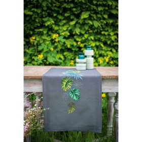 Vervaco Bedruckter Läuferpackung botanische Blätter 2