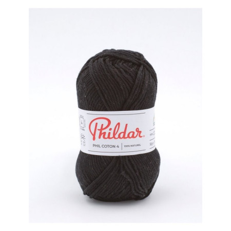 Haakgaren Phildar Phil Coton 4 noir