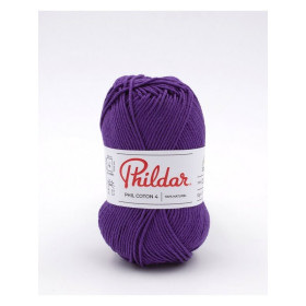 Crochet yarn Phildar Phil Coton 4 violet