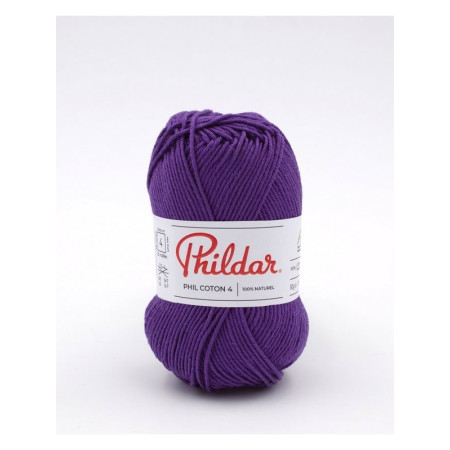 Crochet yarn Phildar Phil Coton 4 violet