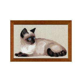Riolis Kit de broderie Chat thaïlandais