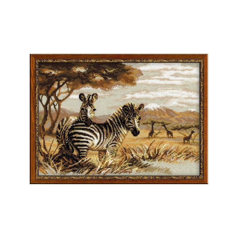 Embroidery kit Zebras in the Savannah Embroidery kit Zebras in the Savannah