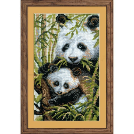 Riolis Borduurpakket Panda met jong