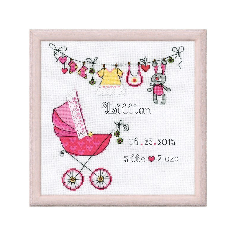 Kit de broderie C'est une fille!