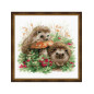 Embroidery kit Hedgehogs in Lingonberries Embroidery kit Hedgehogs in Lingonberries