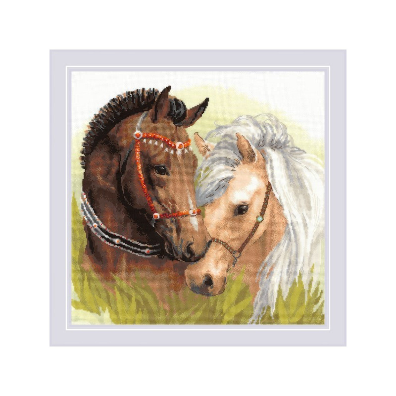 Kit de broderie Paire de chevaux Kit de broderie Paire de chevaux