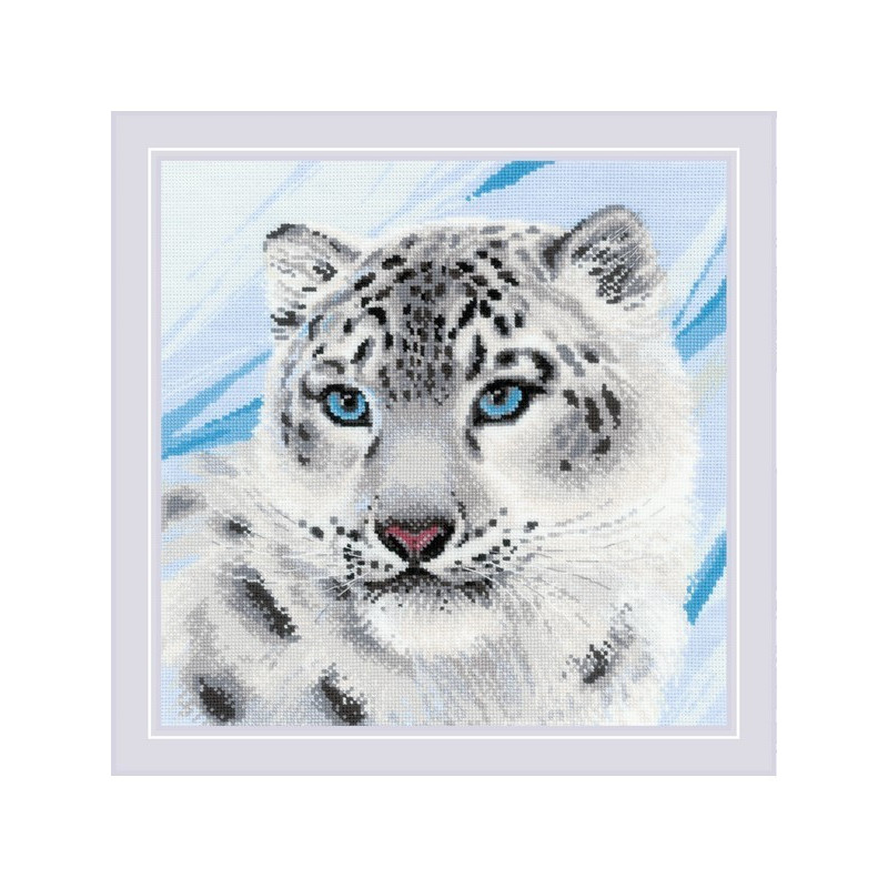 Stickset Schneeleopard Stickset Schneeleopard