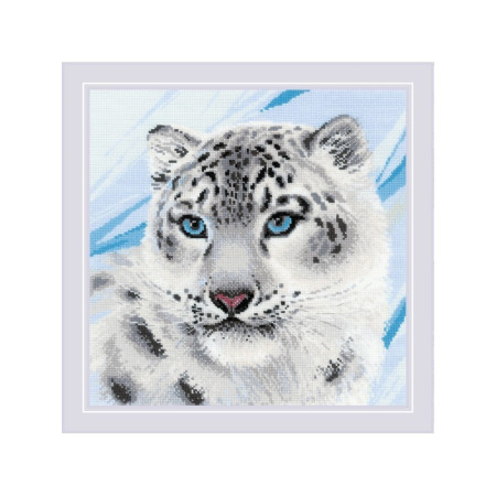 Riolis Kit de broderie Léopard des neiges