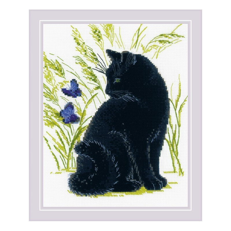 Kit de broderie Chat noir Kit de broderie Chat noir