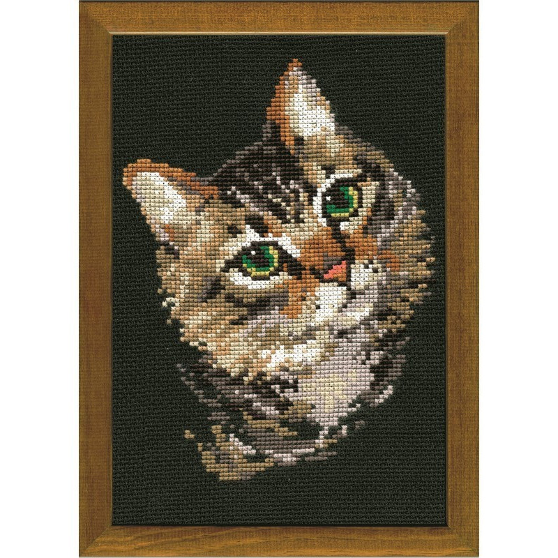 Embroidery kit Grey Cat Embroidery kit Grey Cat