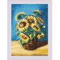 Stickset Sonnenblumen in einem Korb nach dem Gemälde von N. Antonova
