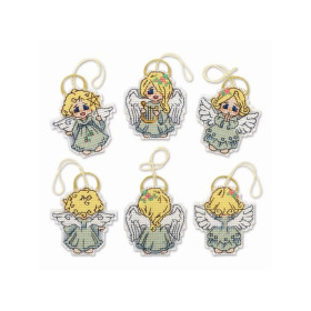 Riolis Kit de broderie Décoration de sapin de Noël Petits anges