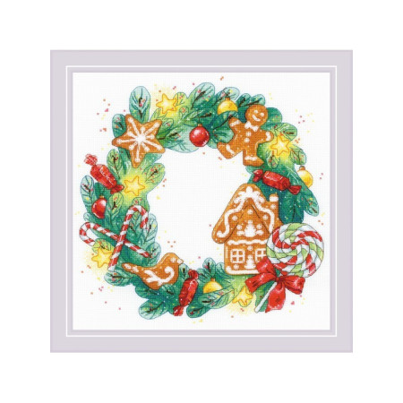 Riolis Stickset Lebkuchen-Kranz