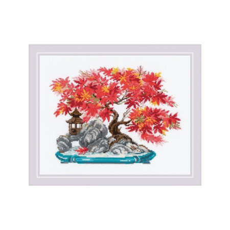 Riolis Embroidery kit Autumn Bonsai