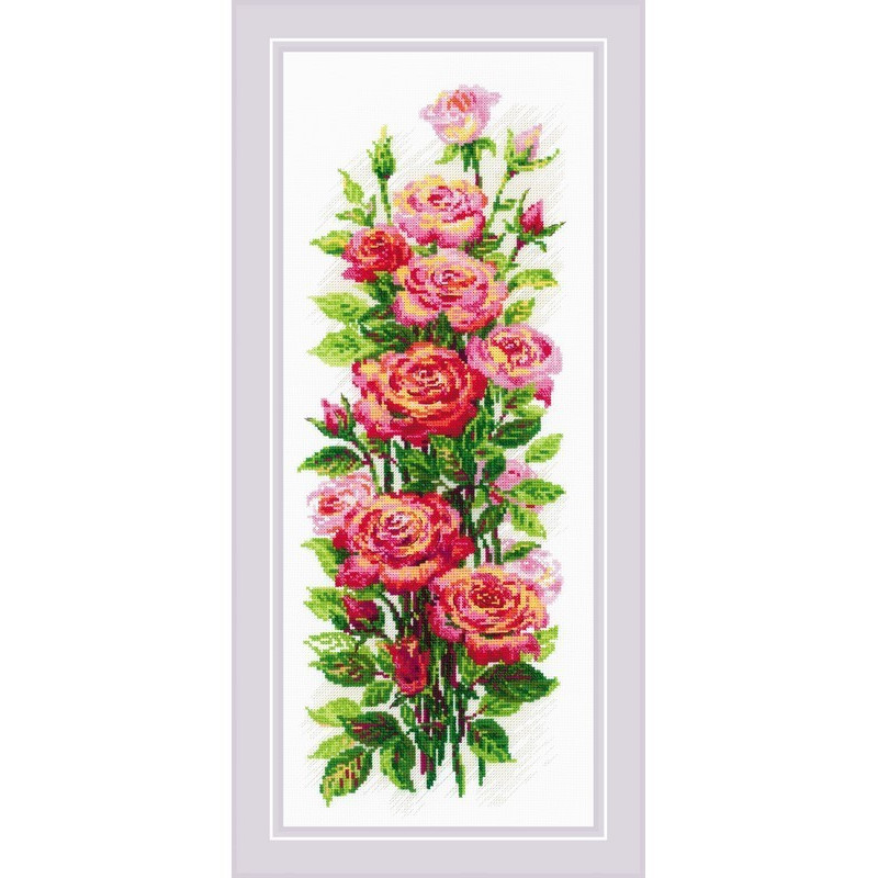Kit de broderie Roses en fleurs Kit de broderie Roses en fleurs