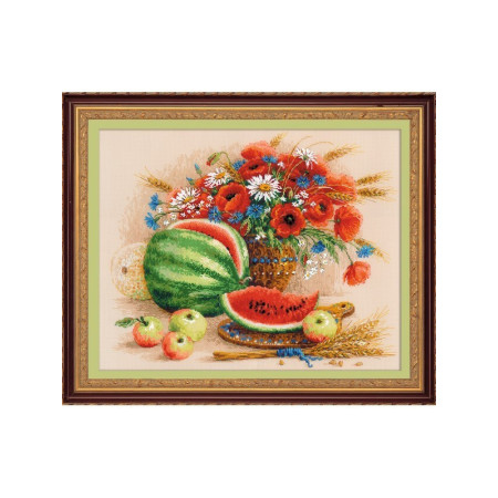 Riolis Stickset Stillleben mit Wassermelone