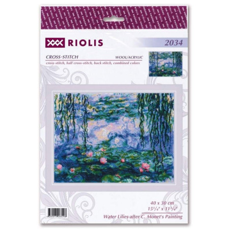 Borduurpakket Waterlelies naar C. Monet