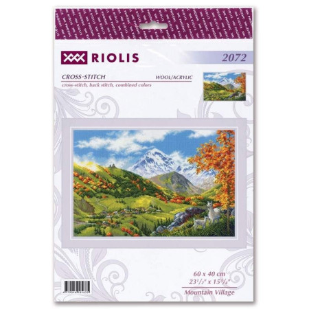 Kit de broderie Village de montagne