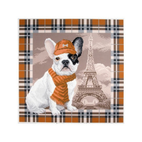 CDA Aida imprimée Bouledogue français à Paris