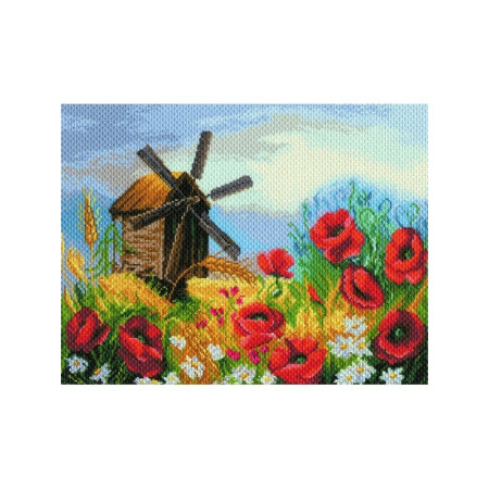 CDA Printed Aida Sultry poppies