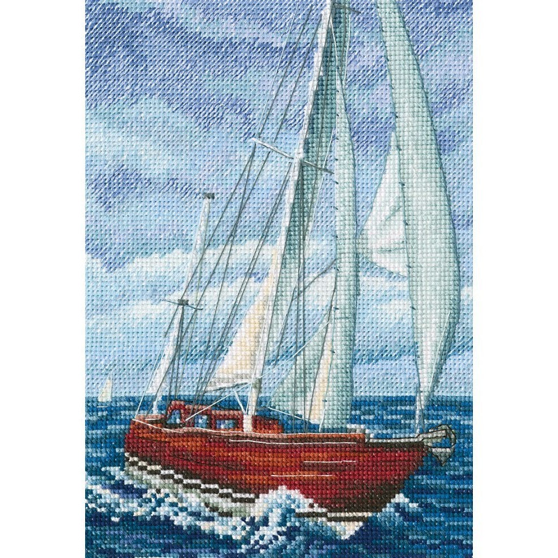 Kit de broderie Avec la saveur du sel, du vent et du soleil 1 Kit de broderie Avec la saveur du sel, du vent et du soleil 1