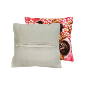 Cushion back with zipper - natural
