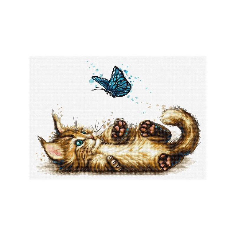 Kit de broderie Chaton espiègle Kit de broderie Chaton espiègle