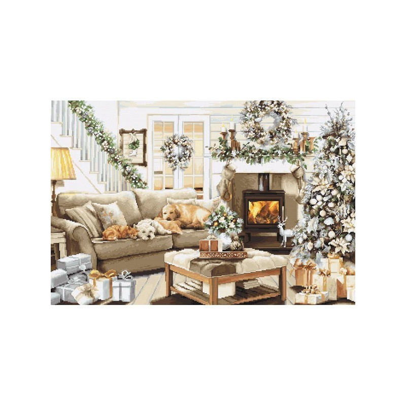 Kit de broderie Rêver d'un Noël blanc