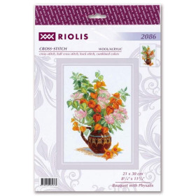 Riolis Kit de broderie Bouquet avec Lanterne japonaise