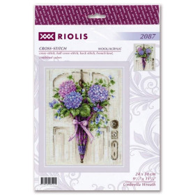 Stickset Regenschirm Kranz