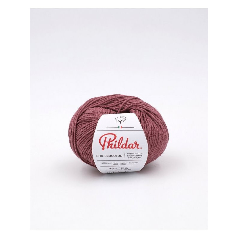 Breiwol Phildar Phil Ecocoton Aubergine