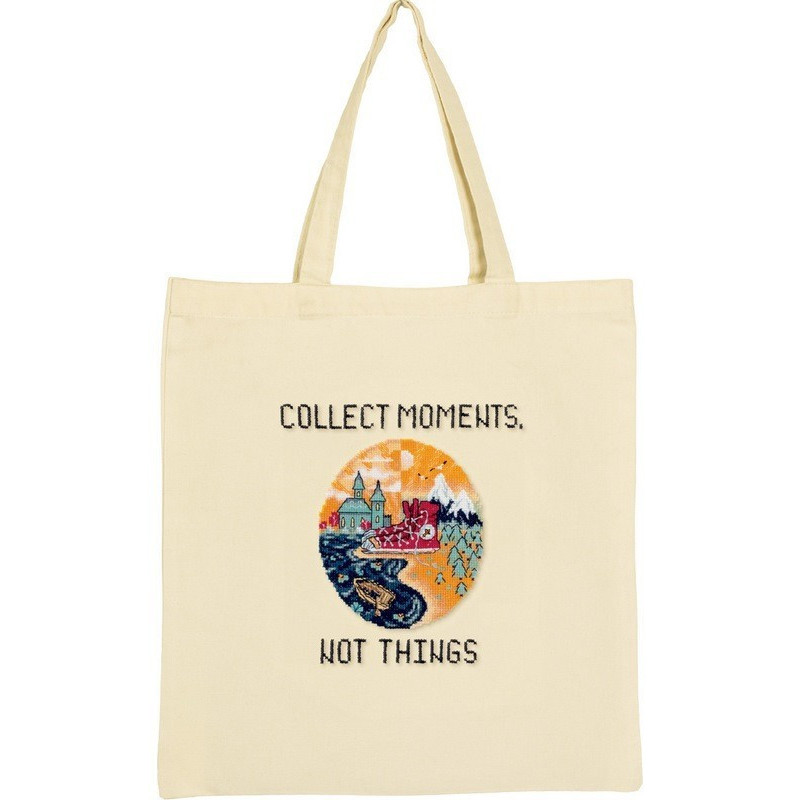 Kit de broderie Sauver la planète. Recueillir des moments pas des choses