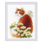 Kit de broderie Miaou au gingembre Kit de broderie Miaou au gingembre