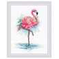 Kit de broderie Blooming Flamingo Kit de broderie Blooming Flamingo