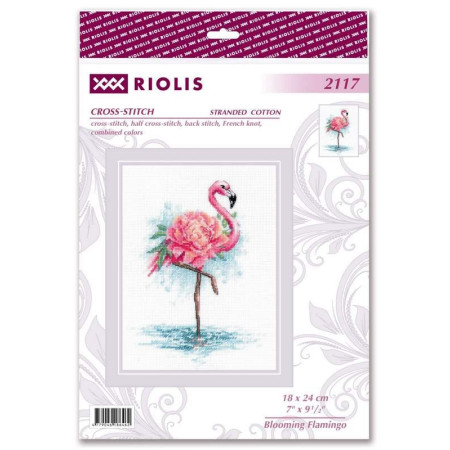 Borduurpakket Blooming Flamingo