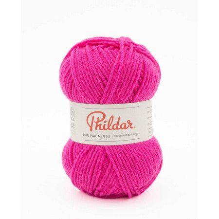 Knitting yarn Phildar Phil Partner 3,5 Fuchsia