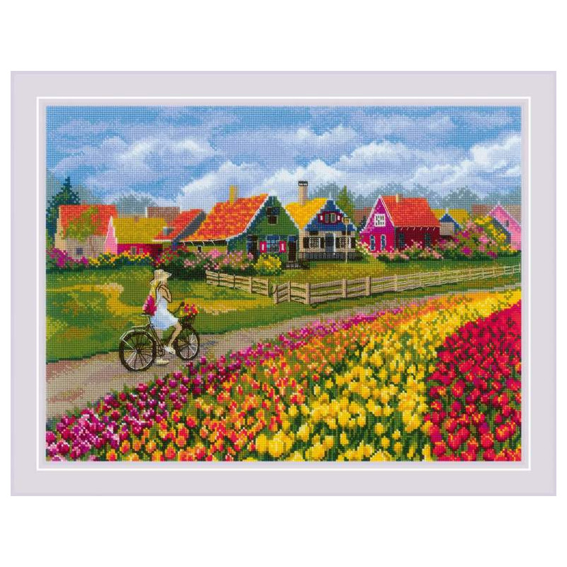Embroidery kit Tulip Field Embroidery kit Tulip Field