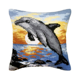 Orchidea Stitch Cushion kit Dolphin