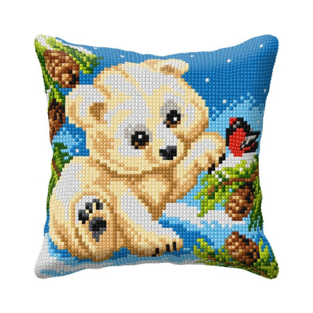 Orchidea Stitch Cushion kit little bear