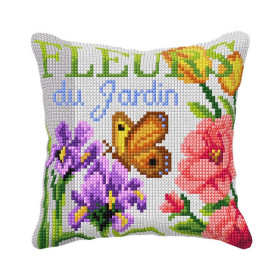 Orchidea Coussin à broder Fleurs du jardin