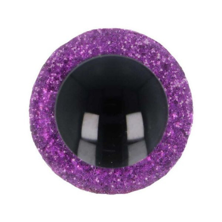  Animal eye 18 mm purple glitter for amigurumi and cuddly toys