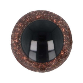  Animal eye 12 mm brown glitter for amigurumi and cuddly toys