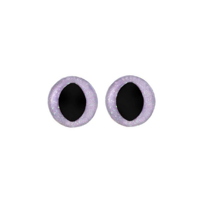 Katzenaug 12 mm Lila Glitzer