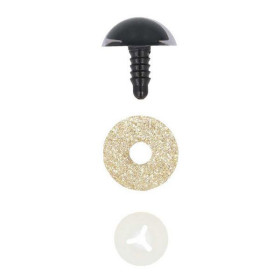 Katzenaug 12 mm hell Gold Glitzer
