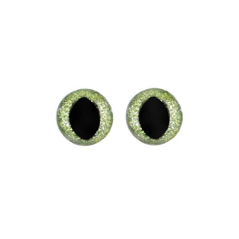Oeil de chat amigurumi 15 mm vertpaillettes Oeil de chat amigurumi 15 mm vertpaillettes