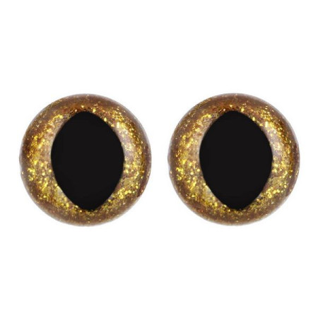 Katzenaug 18 mm Gold Glitzer
