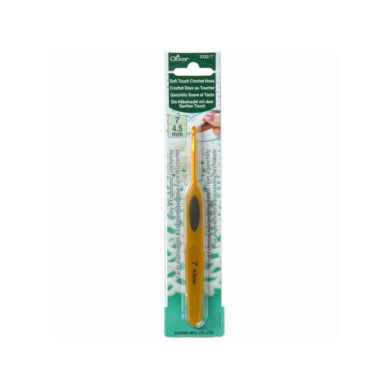 Clover Haaknaald soft touch 4,5 mm